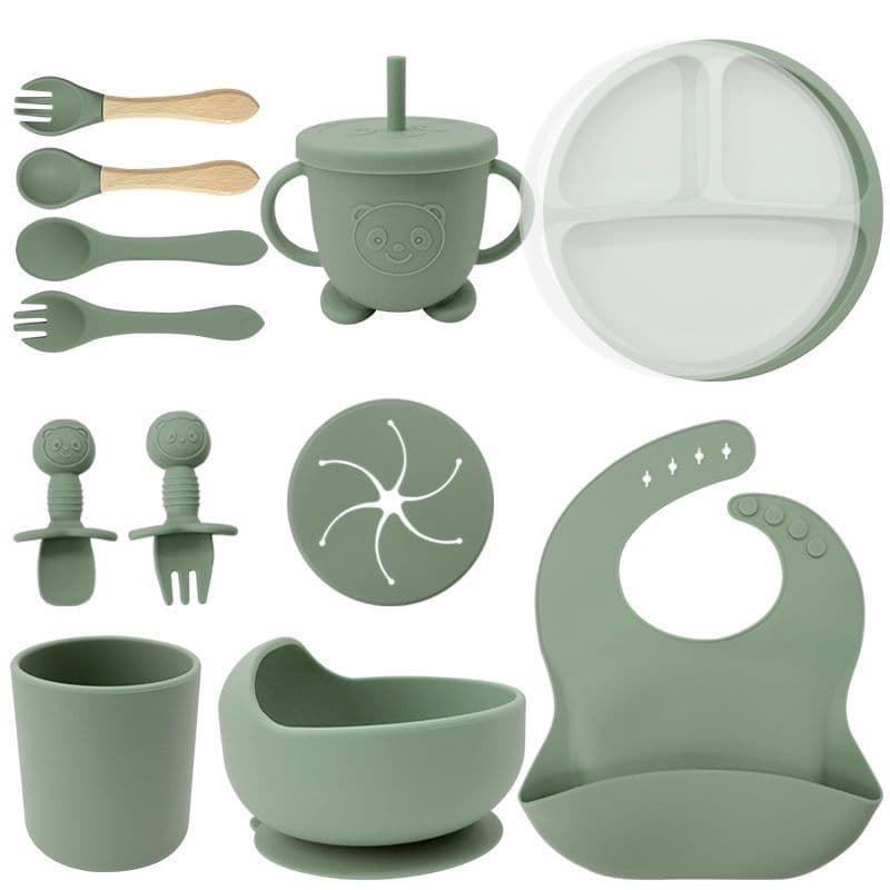 13pcs set Silicon Feeding Bowl