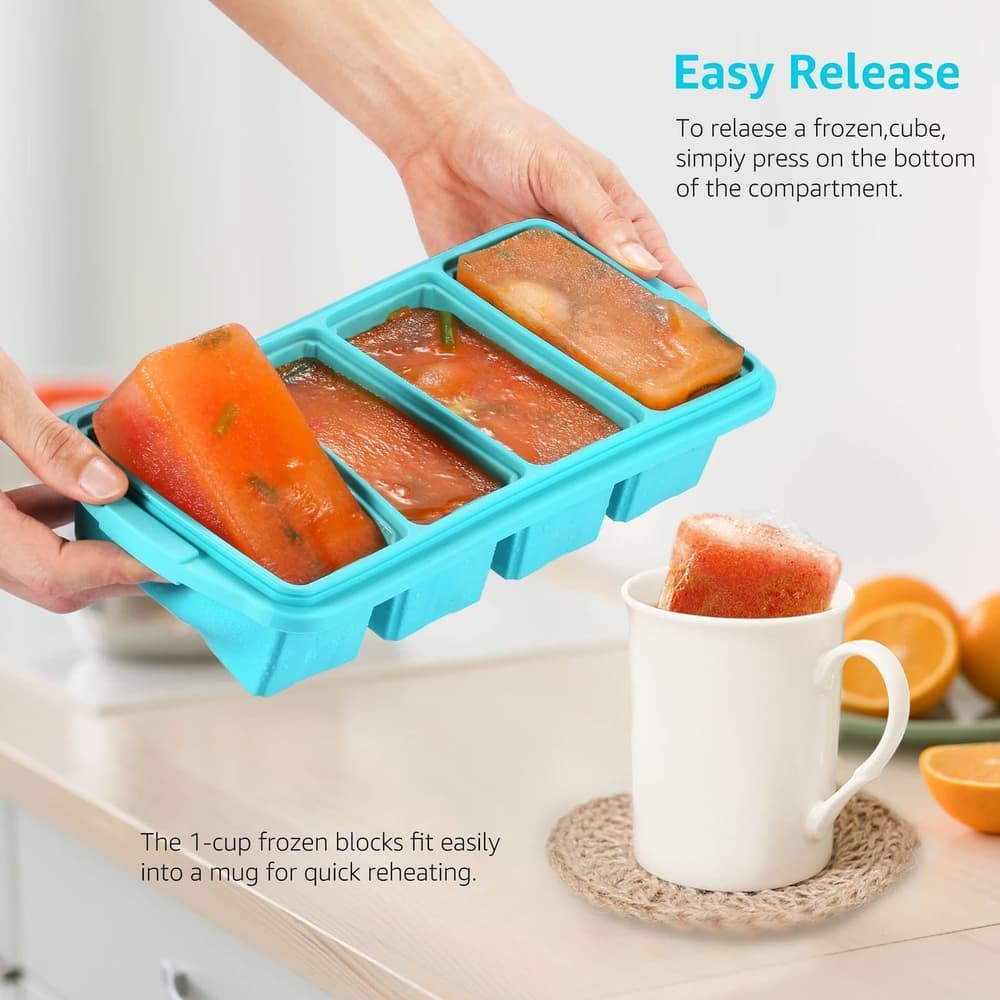 4pcs Set Silicon Portion Bowls