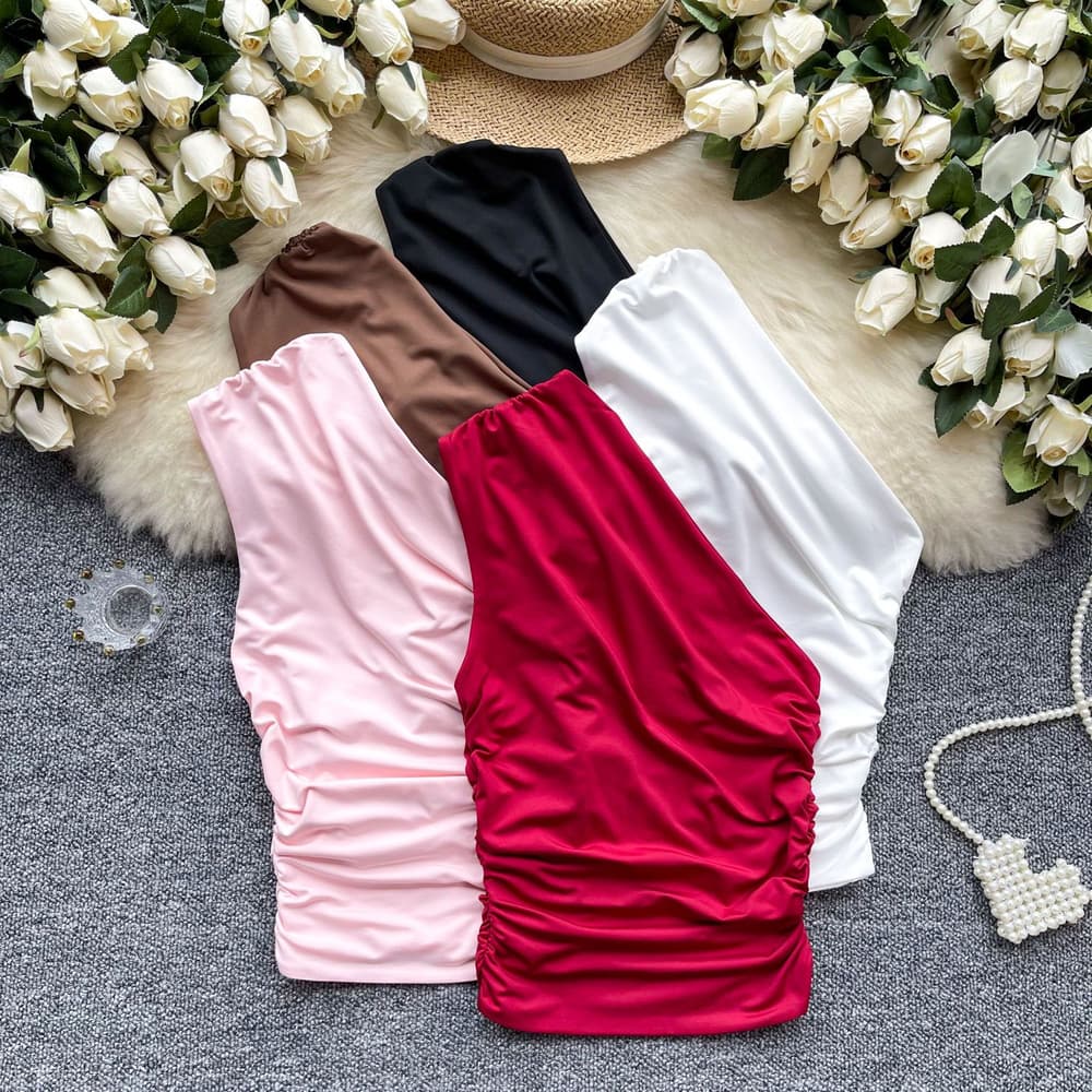 Pleated Waist Tank Top