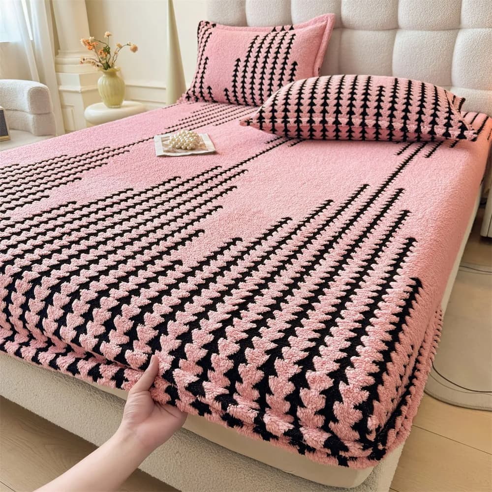 Velvet Fleece Bedsheets with Pilow case