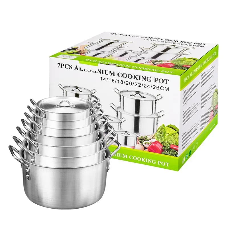 7pcs Set Aluminum Cooking Pot