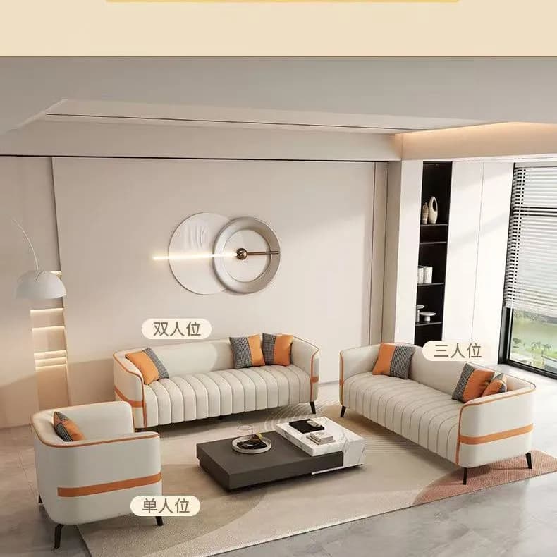 Luxurious 3 set Sofa Chairs with Pillows